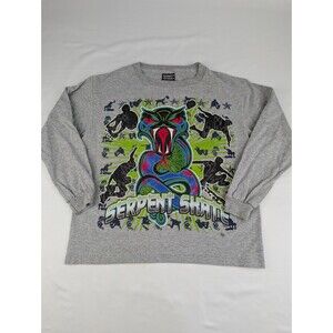 Vintage Youth M 8 GWP Long Sleeve Y2K Skate T Shirt Serpent Snake Medium